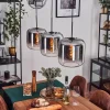 hofstein Suspension - Verre 25 cm Lauden Chrome, Clair, 3 lumières* Lampes En Verre