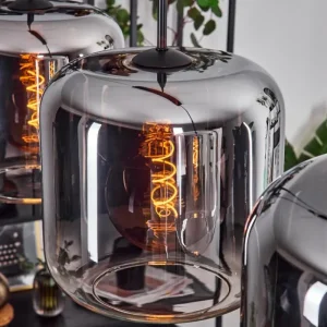 hofstein Suspension - Verre 25 cm Lauden Chrome, Clair, 3 lumières* Lampes En Verre