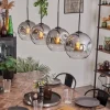 hofstein Suspension - Verre 25 cm Ripoll Clair, Fumé, 4 lumières* Lampes Modernes