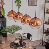 hofstein Suspension - Verre 25 cm Ripoll Clair, Cuivré, 4 lumières* Lampes En Verre