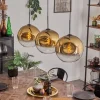 hofstein Suspension - Verre 30 cm Ripoll Or, Clair, 3 lumières* Lampes En Verre