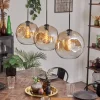 hofstein Suspension - Verre 30 cm Ripoll Noir, 3 lumières* Lampes En Verre