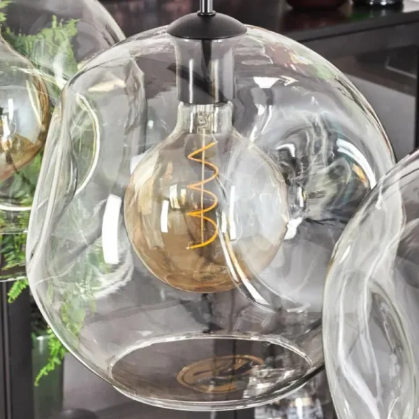 hofstein Suspension - Verre 30 cm Ripoll Clair, 4 lumières* Lampes En Verre