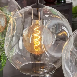 hofstein Suspension - Verre 30 cm Ripoll Clair, 4 lumières* Lampes En Verre