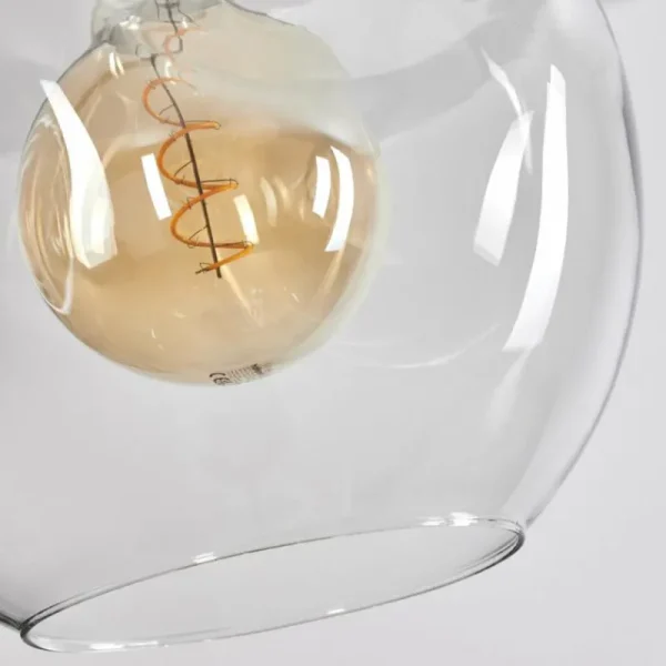 hofstein Suspension - Verre 30 cm Ripoll Clair, 3 lumières* Lampes En Verre