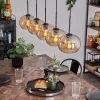 hofstein Suspension - Verre Apedo Ambre, 5 lumières* Lampes En Verre