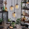 hofstein Suspension - Verre Apedo Ambre, Clair, 3 lumières* Lampes En Verre