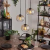 hofstein Suspension - Verre Apedo Ambre, Clair, 3 lumières* Lampes En Verre