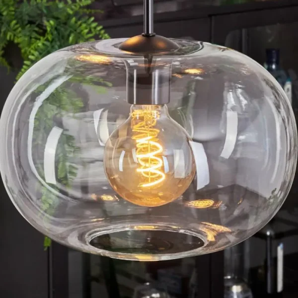 hofstein Suspension - Verre Apedo Clair, 3 lumières* Lampes En Verre