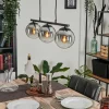 hofstein Suspension - Verre Gastor Chrome, Clair, Fumé, 3 lumières* Lampes Modernes