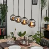 hofstein Suspension - Verre Gastor Chrome, Fumé, 4 lumières* Lampes Modernes