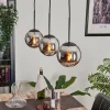 hofstein Suspension - Verre Gastor Chrome, Fumé, 3 lumières* Lampes Modernes