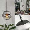 hofstein Suspension - Verre Gastor Chrome, Clair, Fumé, 1 lumière* Lampes Modernes