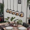 hofstein Suspension - Verre Gastor Chrome, Fumé, 5 lumières* Lampes Modernes