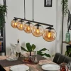 hofstein Suspension - Verre Gastor Ambre, 5 lumières* Lampes En Verre