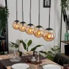 hofstein Suspension - Verre Gastor Ambre, 5 lumières* Lampes En Verre