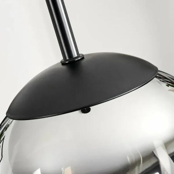 hofstein Suspension - Verre Gastor Chrome, Clair, Fumé, 1 lumière* Lampes Modernes