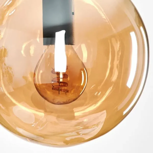 hofstein Suspension - Verre Gastor Ambre, 3 lumières* Lampes En Verre