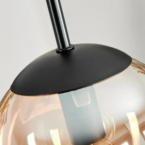 hofstein Suspension - Verre Gastor Ambre, Clair, 1 lumière* Lampes En Verre