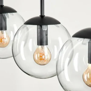 hofstein Suspension - Verre Gastor Clair, 3 lumières* Lampes En Verre