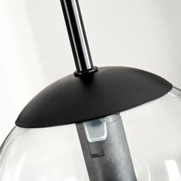 hofstein Suspension - Verre Gastor Noir, 1 lumière* Lampes En Verre
