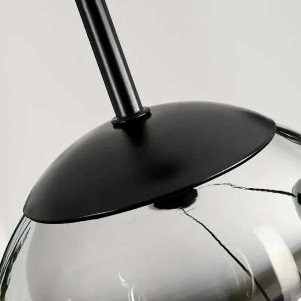 hofstein Suspension - Verre Gastor Chrome, Clair, Fumé, 3 lumières* Lampes Modernes
