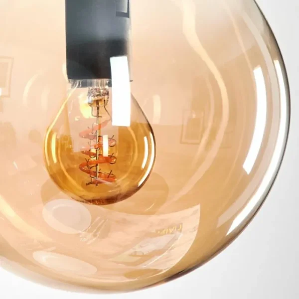 hofstein Suspension - Verre Gastor Ambre, 1 lumière* Lampes En Verre