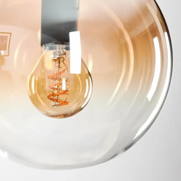 hofstein Suspension - Verre Gastor Ambre, Clair, 1 lumière* Lampes En Verre
