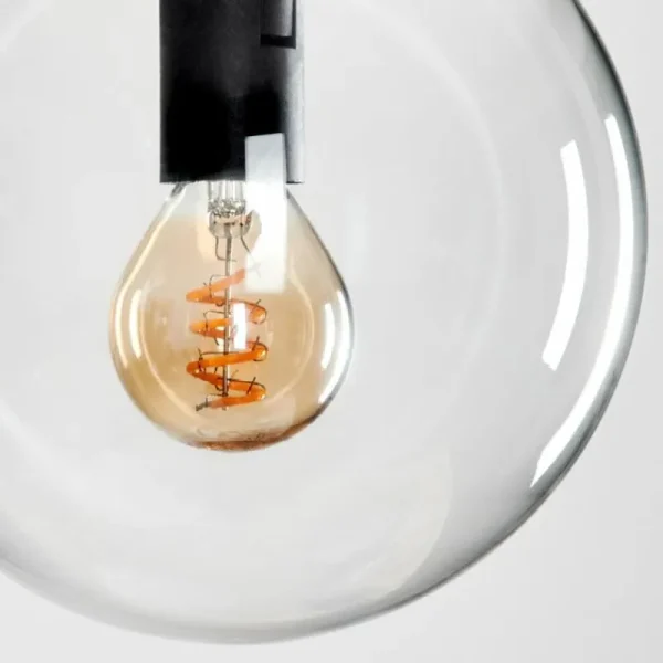hofstein Suspension - Verre Gastor Noir, 1 lumière* Lampes En Verre