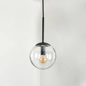 hofstein Suspension - Verre Gastor Noir, 1 lumière* Lampes En Verre