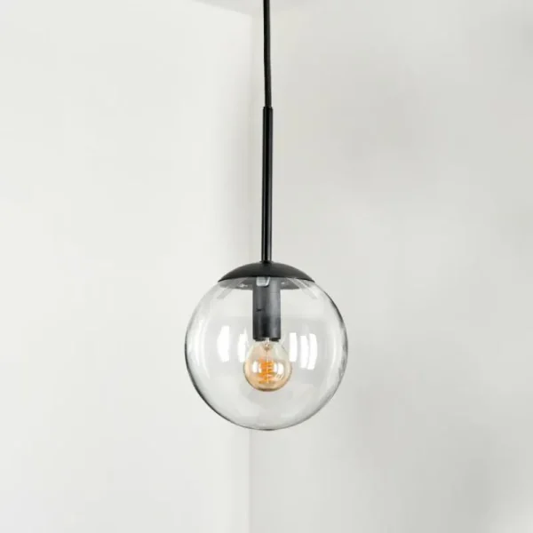 hofstein Suspension - Verre Gastor Noir, 1 lumière* Lampes En Verre