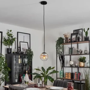 hofstein Suspension - Verre Gastor Ambre, Clair, 1 lumière* Lampes En Verre