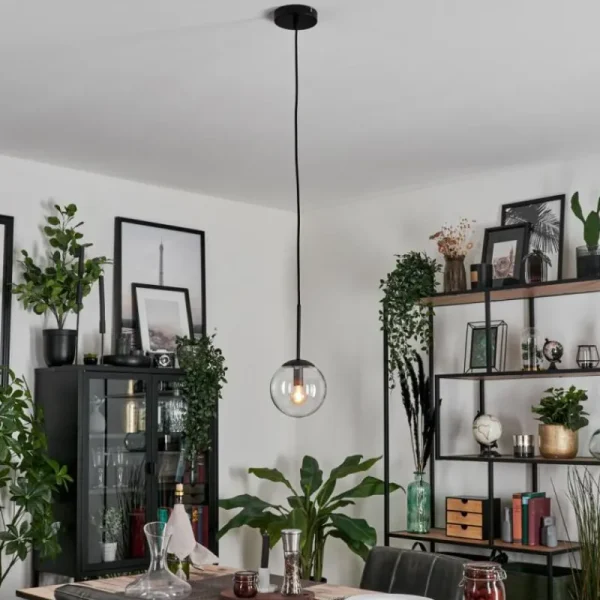 hofstein Suspension - Verre Gastor Noir, 1 lumière* Lampes En Verre