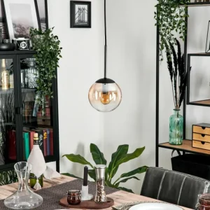 hofstein Suspension - Verre Gastor Ambre, Clair, 1 lumière* Lampes En Verre
