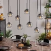 hofstein Suspension - Verre Koyoto Clair, Fumé, 8 lumières* Lampes Modernes