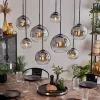 hofstein Suspension - Verre Koyoto Clair, Fumé, 8 lumières* Lampes Modernes