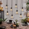 hofstein Suspension - Verre Koyoto Clair, 8 lumières* Lampes En Verre