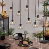 hofstein Suspension - Verre Koyoto Clair, 8 lumières* Lampes En Verre