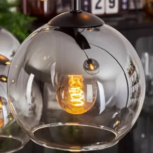 hofstein Suspension - Verre Koyoto Clair, Fumé, 6 lumières* Lampes Modernes