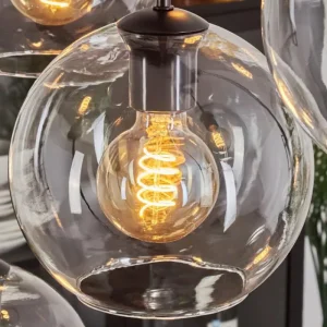 hofstein Suspension - Verre Koyoto Clair, 8 lumières* Lampes En Verre
