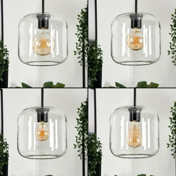 hofstein Suspension - Verre Lauden Clair, 1 lumière* Lampes En Verre