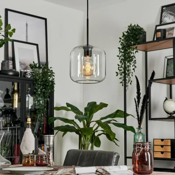 hofstein Suspension - Verre Lauden Clair, 1 lumière* Lampes En Verre