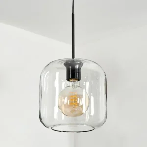 hofstein Suspension - Verre Lauden Clair, 1 lumière* Lampes En Verre