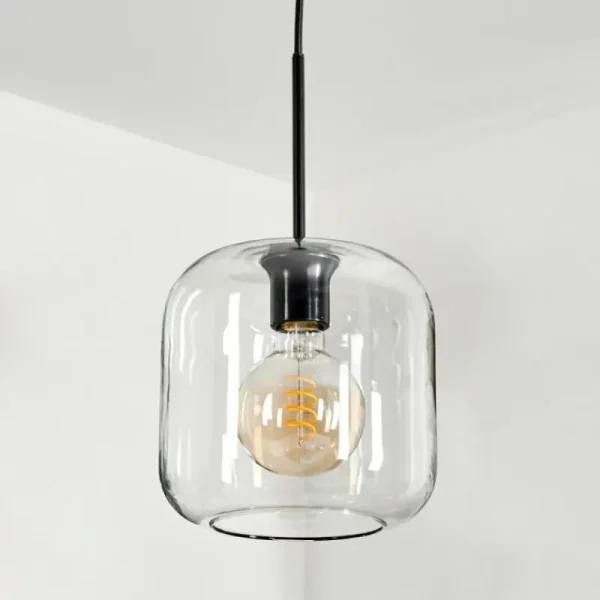 hofstein Suspension - Verre Lauden Clair, 1 lumière* Lampes En Verre