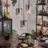 hofstein Suspension - Verre Parane Clair, Fumé, 3 lumières* Lampes Modernes