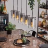 hofstein Suspension - Verre Parane Clair, Fumé, 5 lumières* Lampes Modernes