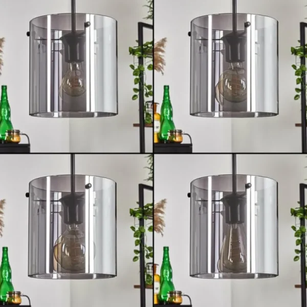 hofstein Suspension - Verre Parane Fumé, 5 lumières* Lampes Modernes