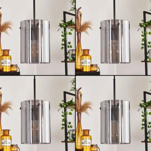 hofstein Suspension - Verre Parane Fumé, 6 lumières* Lampes Modernes