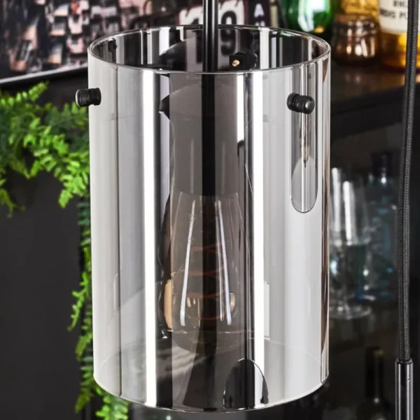 hofstein Suspension - Verre Parane Fumé, 3 lumières* Lampes Modernes