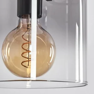 hofstein Suspension - Verre Parane Clair, Fumé, 5 lumières* Lampes Modernes
